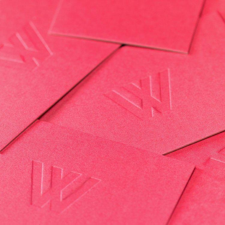 weklig_letterpress_hot_foil_business_cards_pink_fronts_750